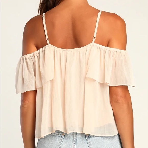 NWT Lulus | Got Me Moving Blush Pink Off-the-Shoulder Top | XL - Picture 2 of 13